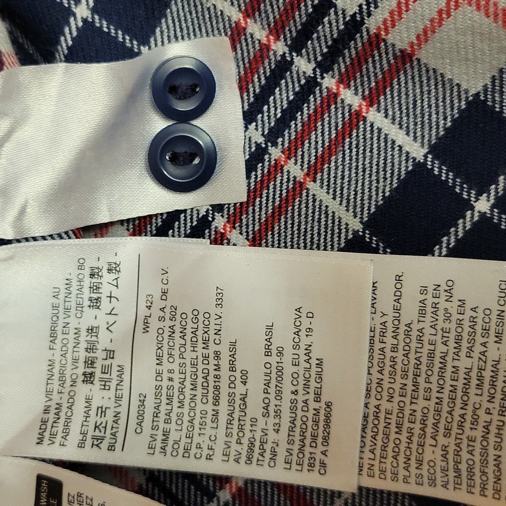 LEVI'S NFL LONG SLEEVE PLAID SHIRT ๐ SIZE 3XL - Picture 13 of 16